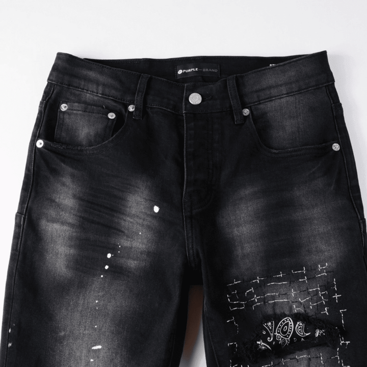 Purple Bandana Black Jeans - Novell "Fashion"