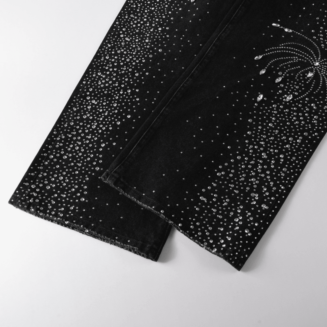 Purple Black Diamonds Jeans - Novell "Fashion"