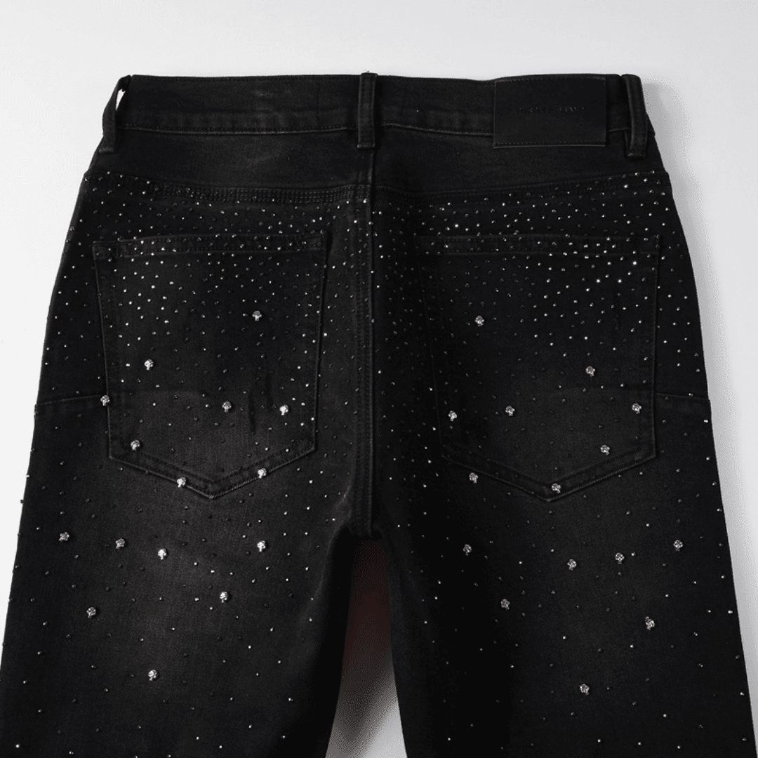 Purple Black Diamonds Jeans - Novell "Fashion"