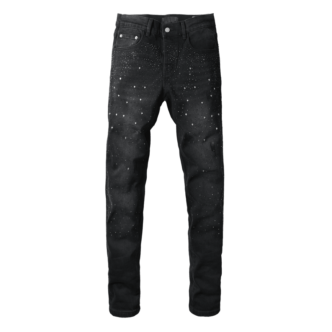 Purple Black Diamonds Jeans - Novell "Fashion"