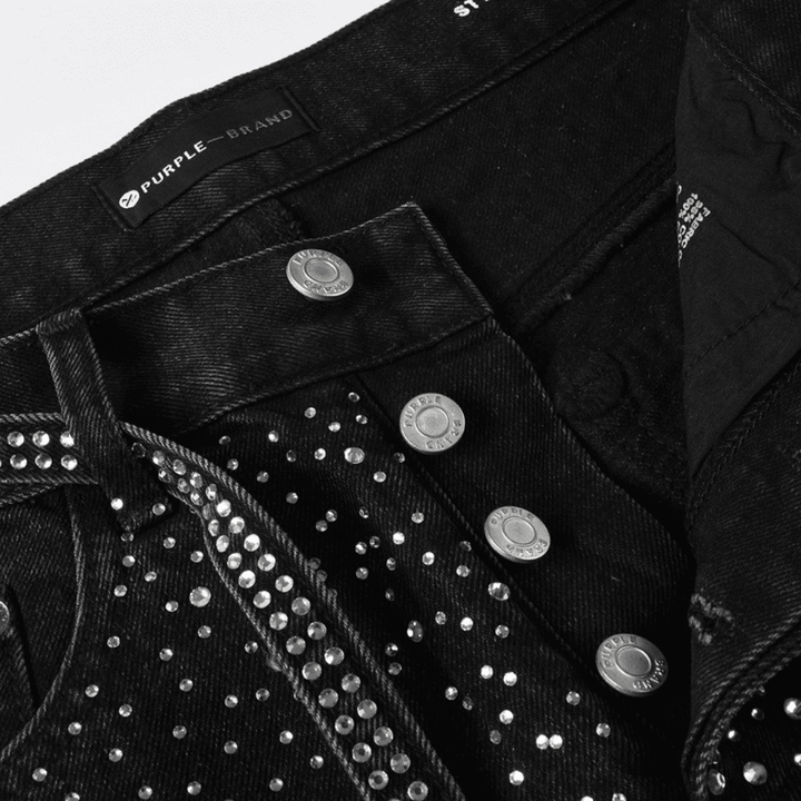 Purple Black Diamonds Jeans - Novell "Fashion"