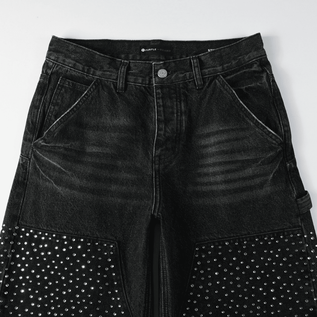 Purple Black Diamonds Jeans - Novell "Fashion"