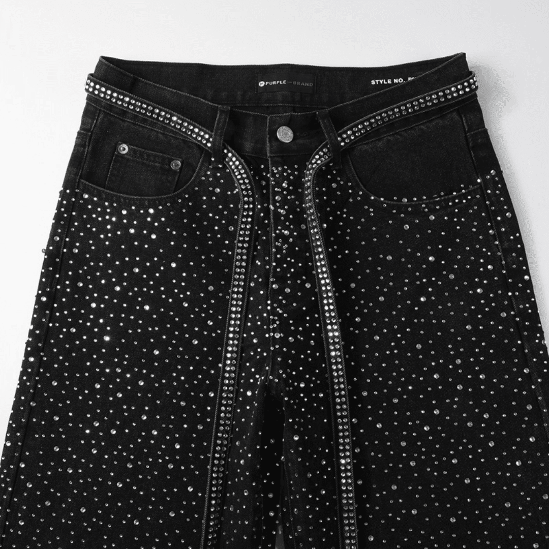 Purple Black Diamonds Jeans - Novell "Fashion"