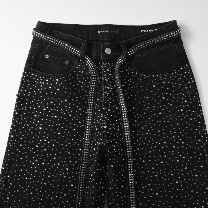 Purple Black Diamonds Jeans - Novell "Fashion"
