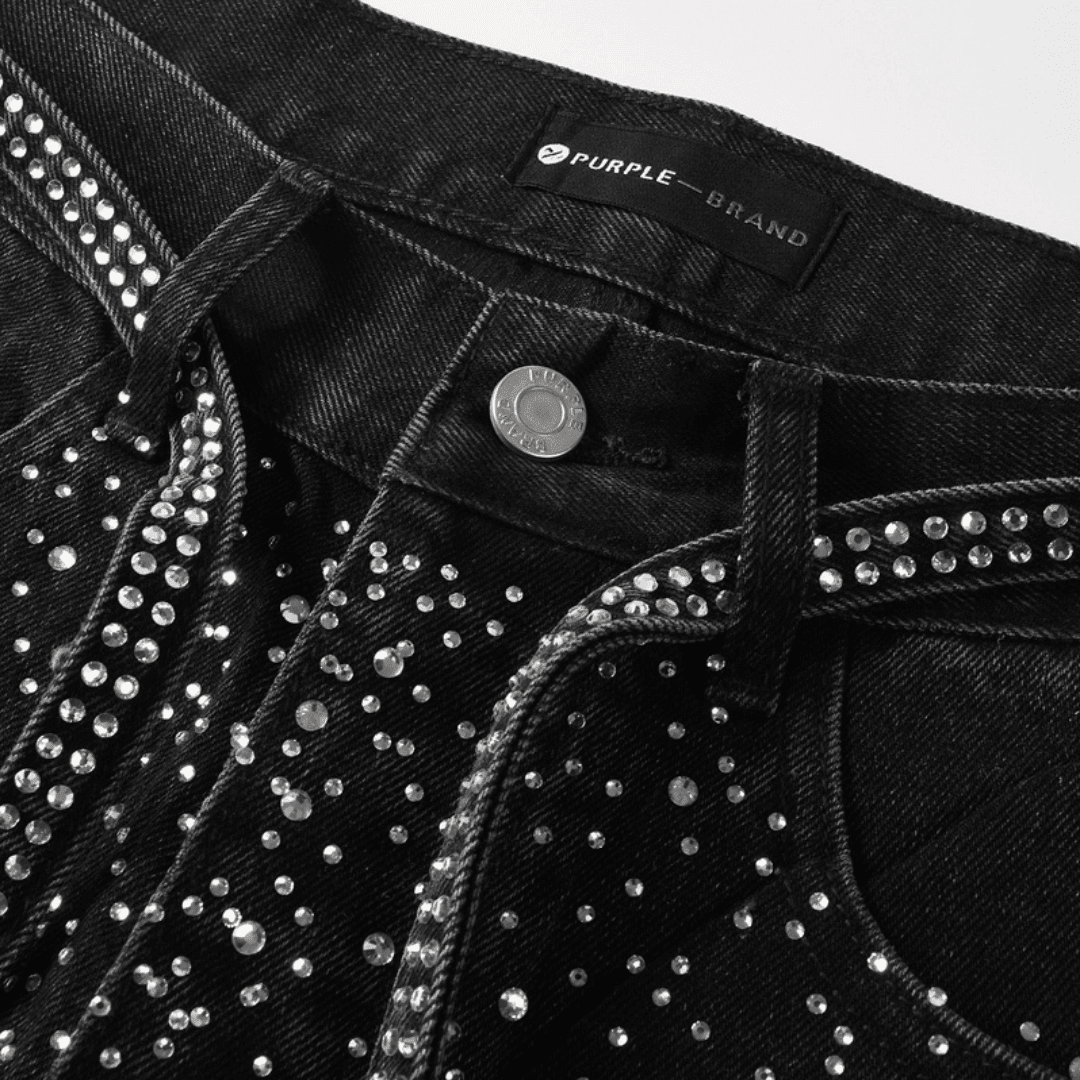 Purple Black Diamonds Jeans - Novell "Fashion"