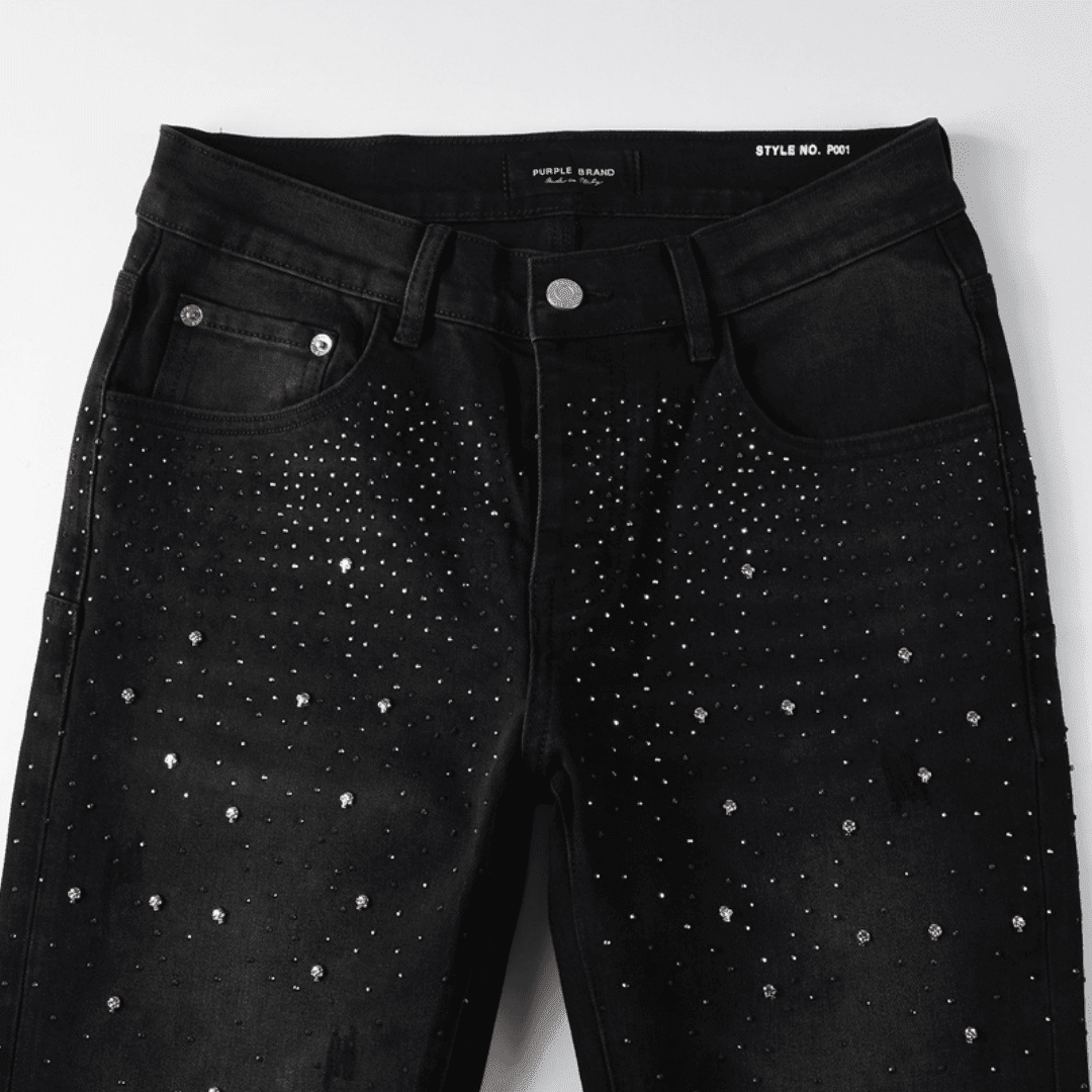 Purple Black Diamonds Jeans - Novell "Fashion"