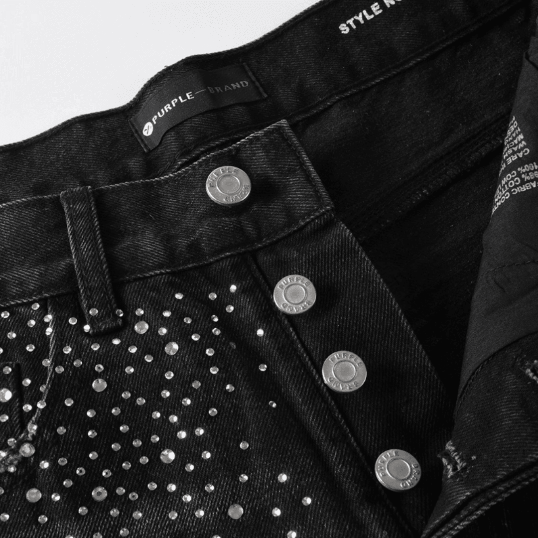 Purple Black Diamonds Jeans - Novell "Fashion"