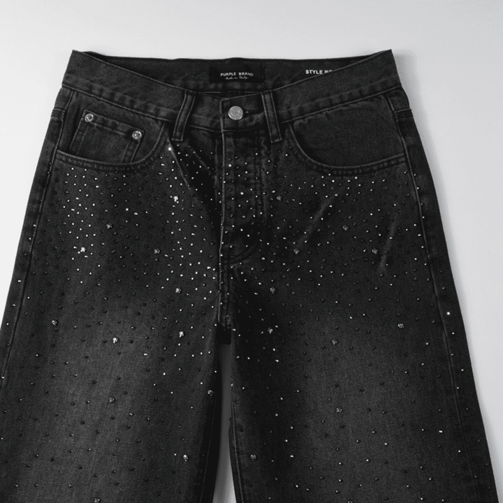 Purple Black Diamonds Jeans - Novell "Fashion"