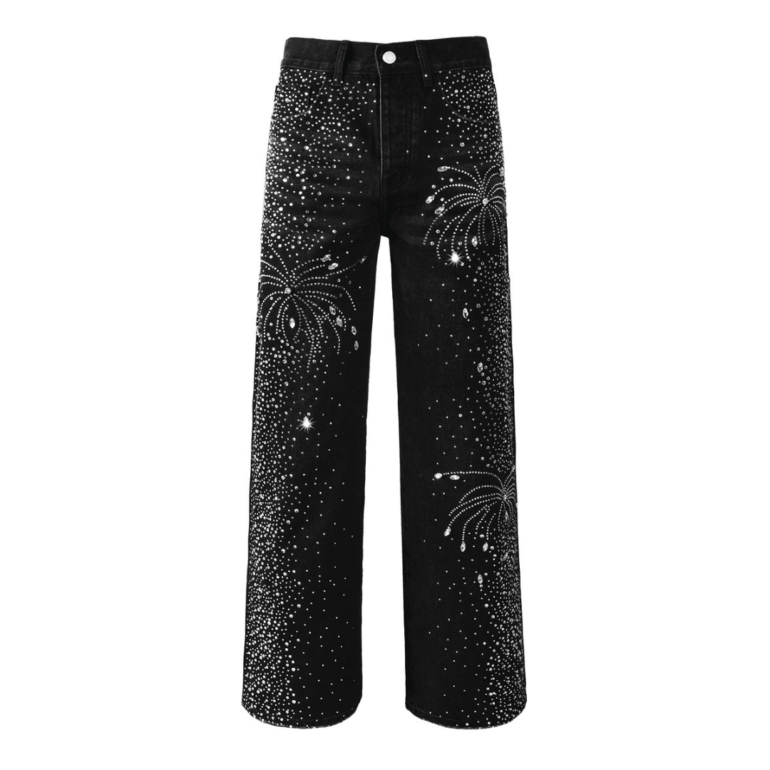 Purple Black Diamonds Jeans - Novell "Fashion"