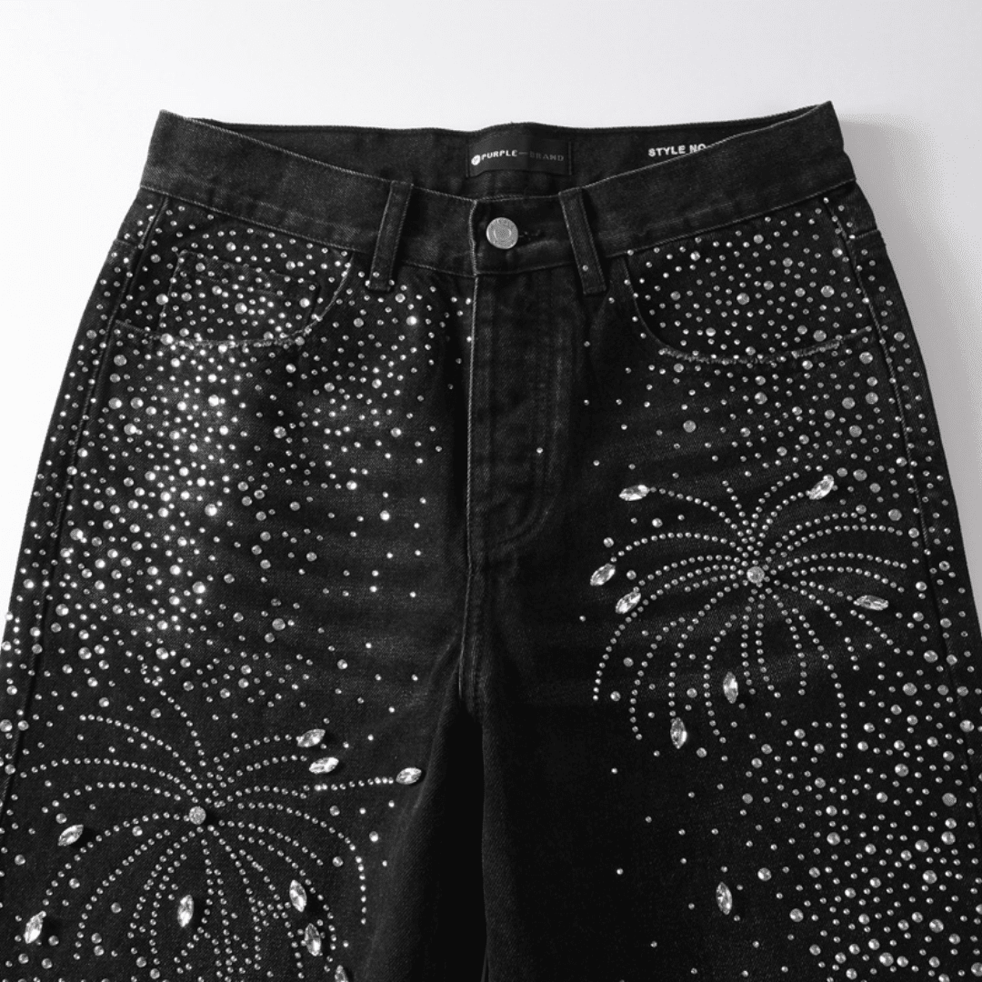 Purple Black Diamonds Jeans - Novell "Fashion"