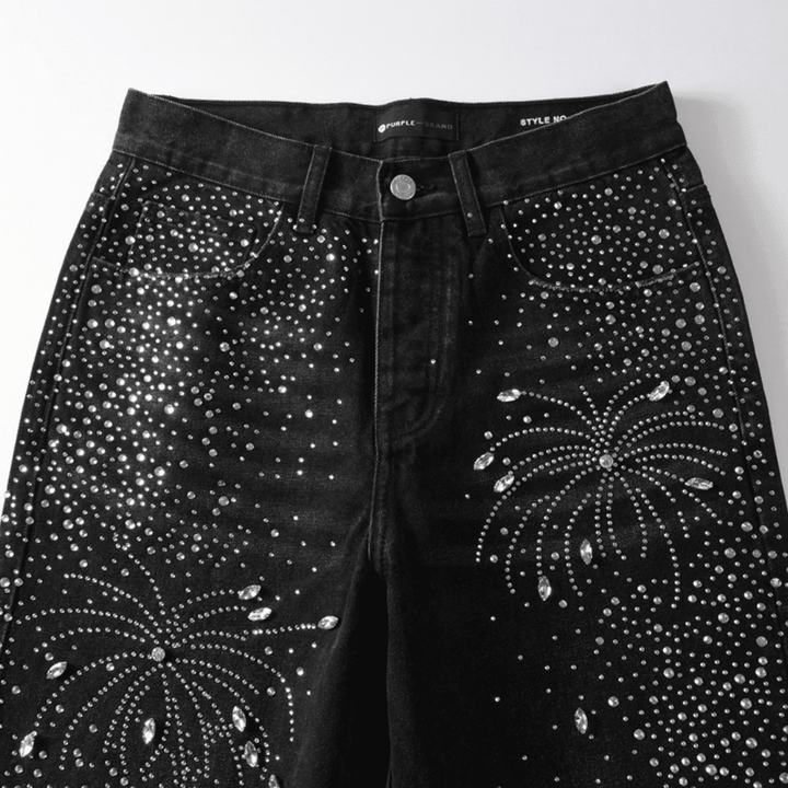 Purple Black Diamonds Jeans - Novell "Fashion"