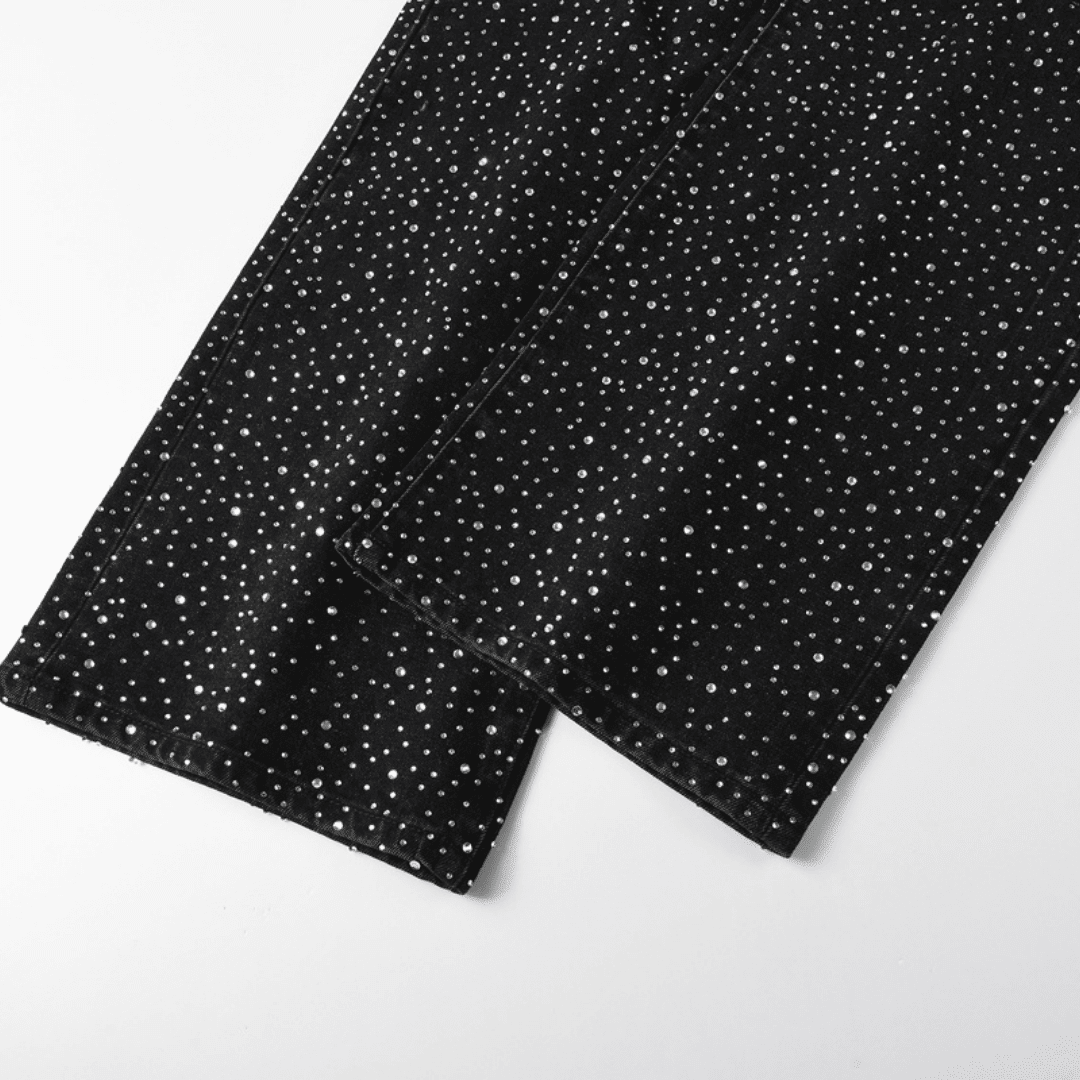 Purple Black Diamonds Jeans - Novell "Fashion"