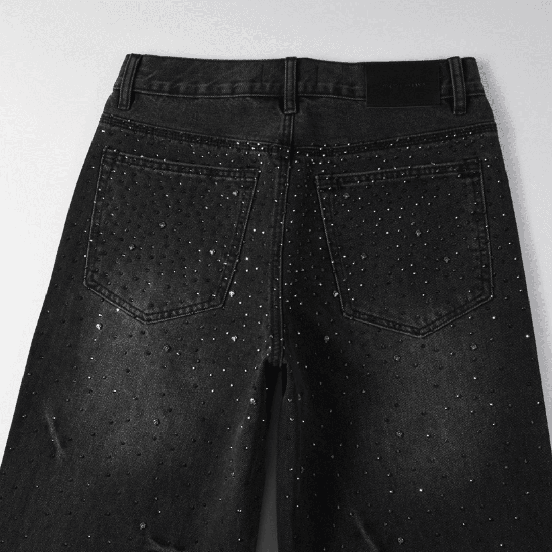 Purple Black Diamonds Jeans - Novell "Fashion"