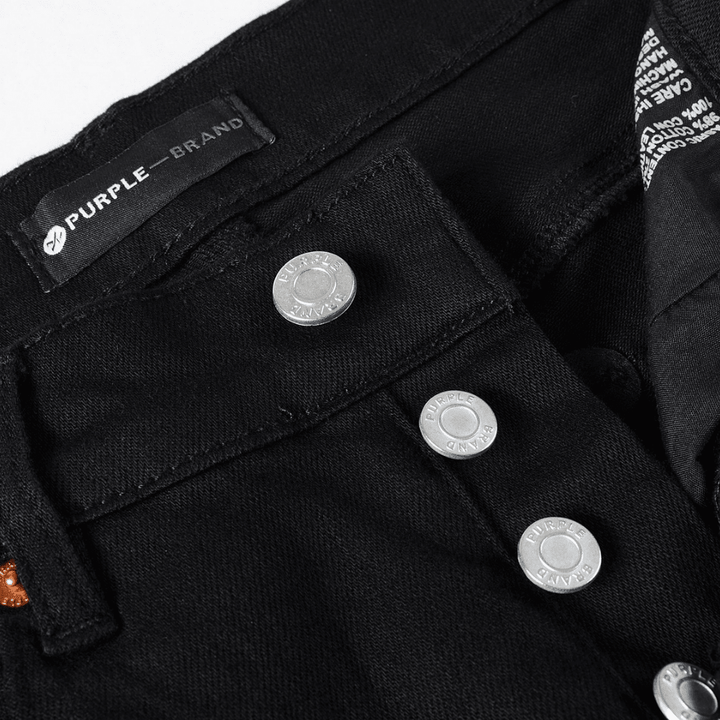 Purple Black Ripped Jeans - Novell "Fashion"