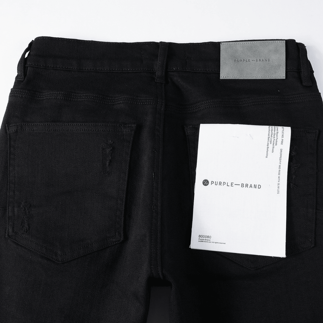 Purple Black Ripped Jeans - Novell "Fashion"