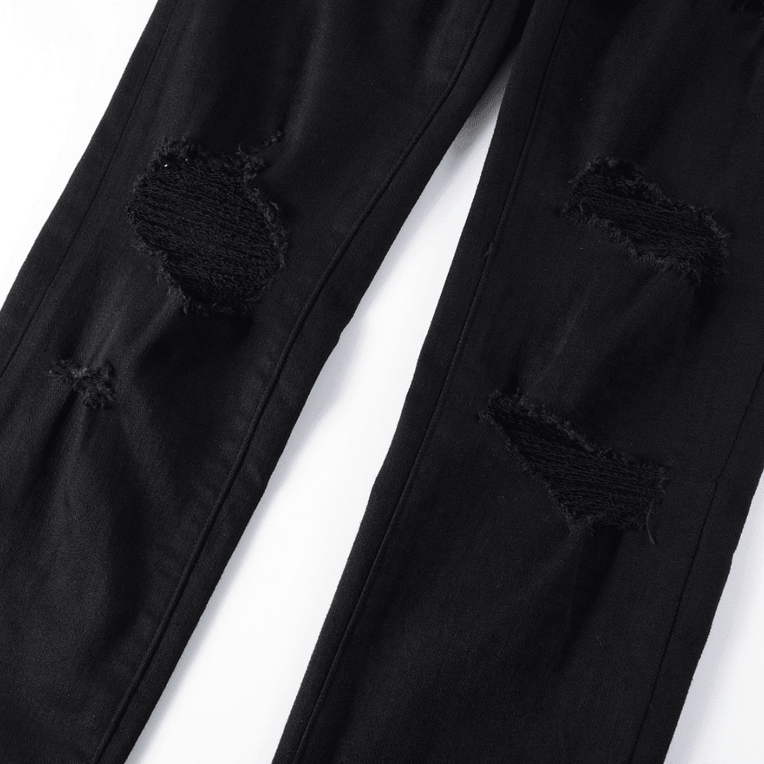 Purple Black Ripped Jeans - Novell "Fashion"
