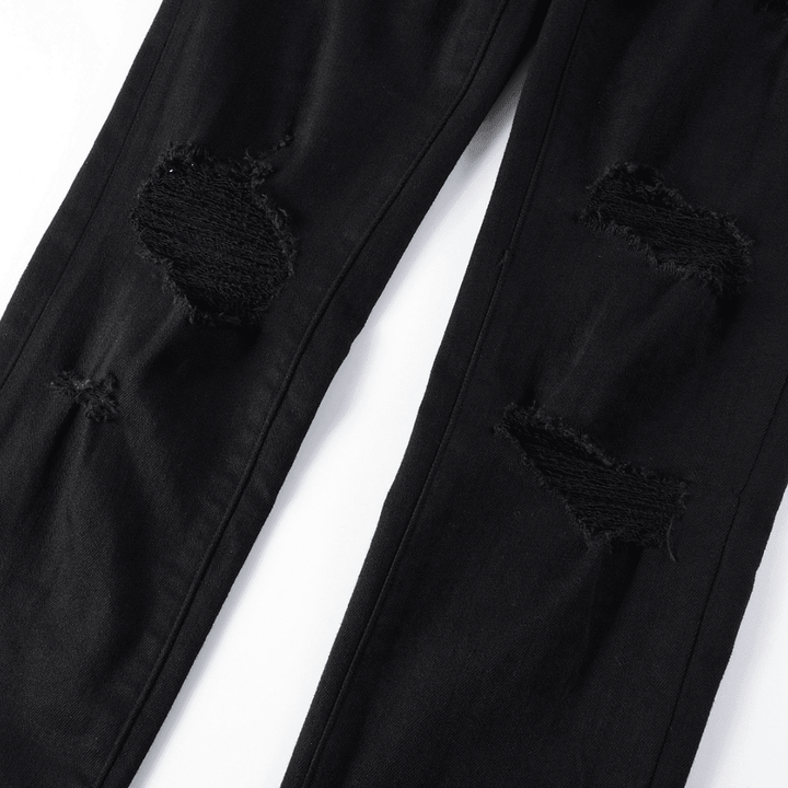 Purple Black Ripped Jeans - Novell "Fashion"