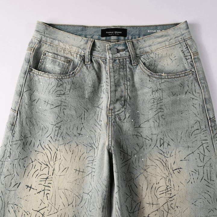 Purple Blue Distressed Jeans - Novell "Fashion"