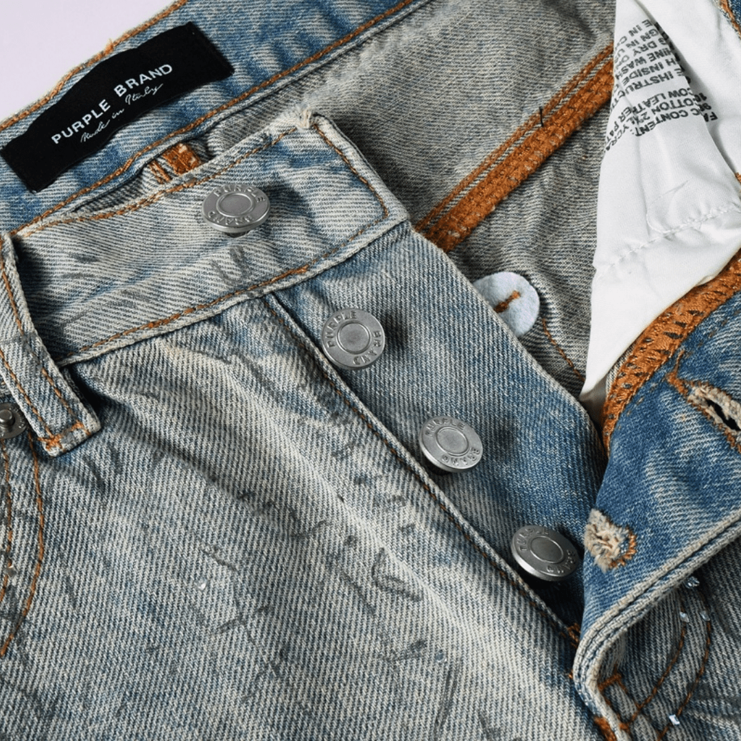 Purple Blue Distressed Jeans - Novell "Fashion"