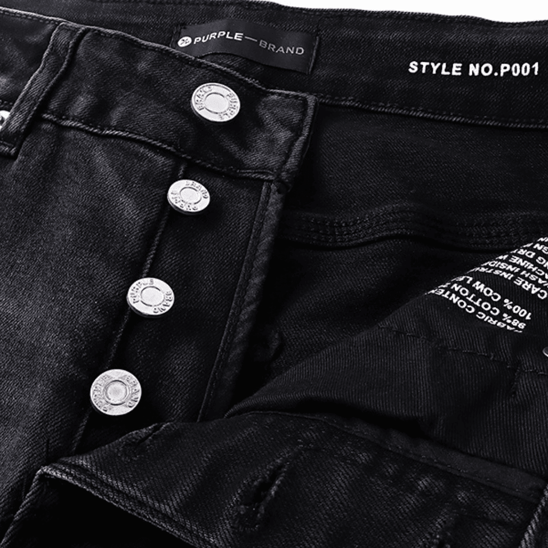Purple Distressed Paint Jeans - Novell "Fashion"