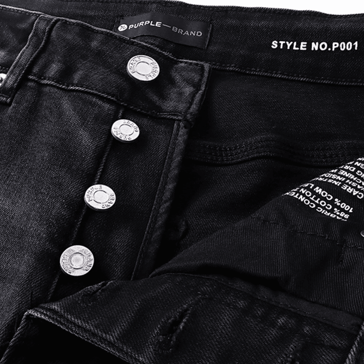 Purple Distressed Paint Jeans - Novell "Fashion"