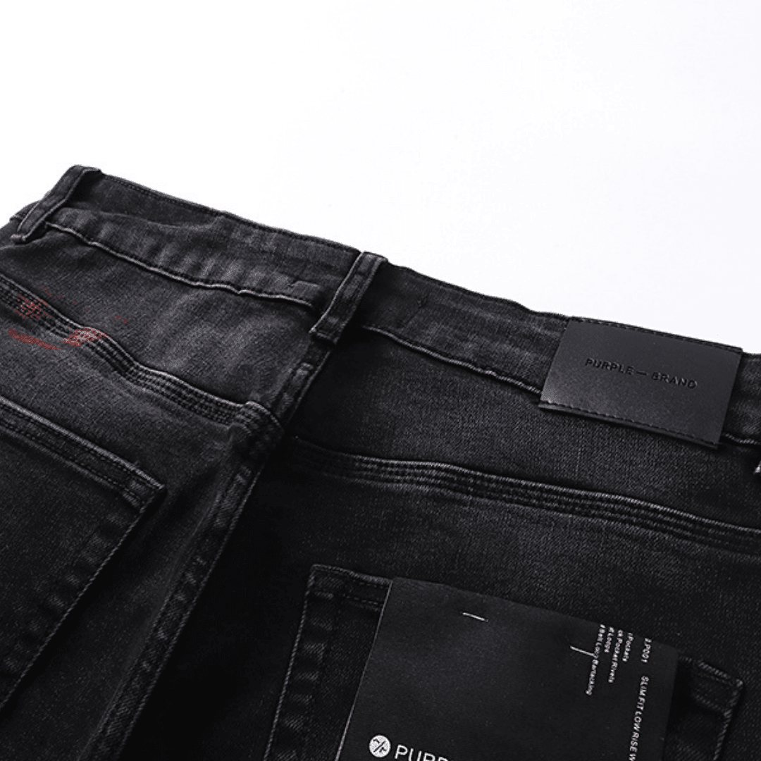 Purple Distressed Paint Jeans - Novell "Fashion"
