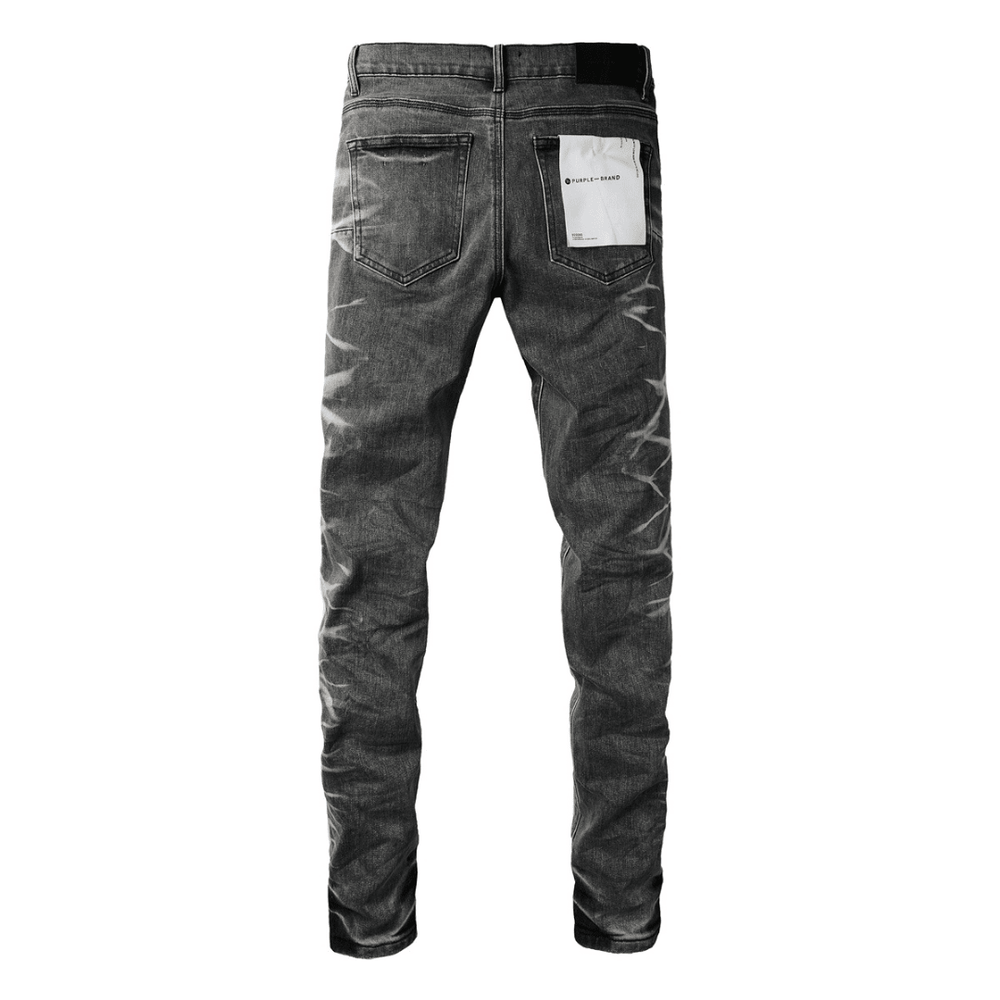 Purple Gradient Grey Ripped Jeans - Novell "Fashion"