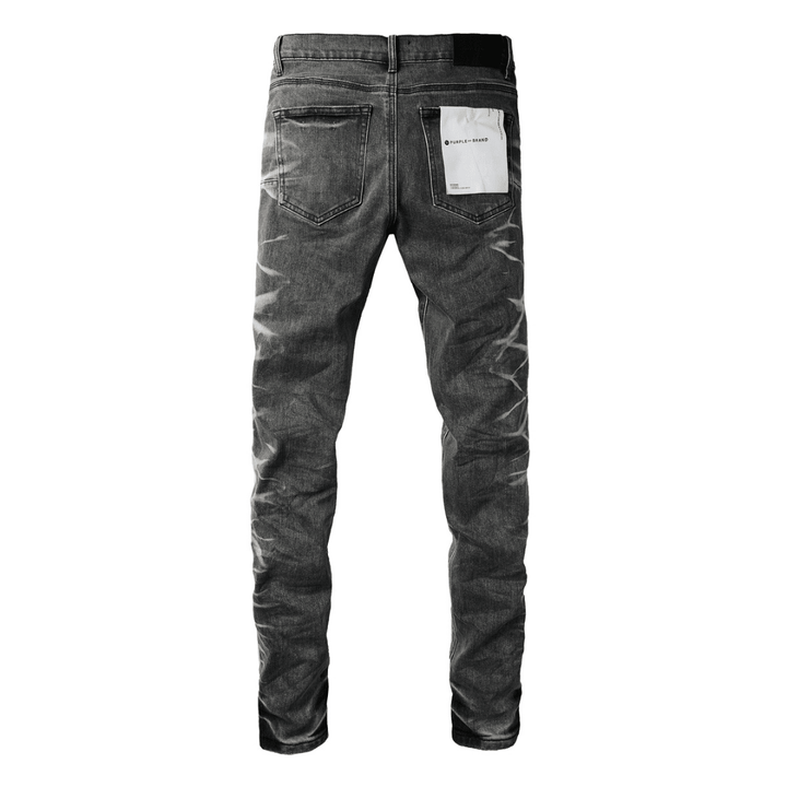 Purple Gradient Grey Ripped Jeans - Novell "Fashion"