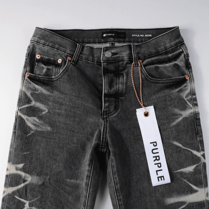 Purple Gradient Grey Ripped Jeans - Novell "Fashion"
