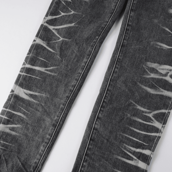 Purple Gradient Grey Ripped Jeans - Novell "Fashion"