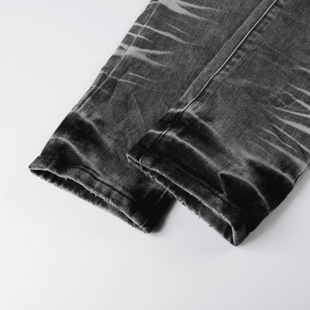 Purple Gradient Grey Ripped Jeans - Novell "Fashion"