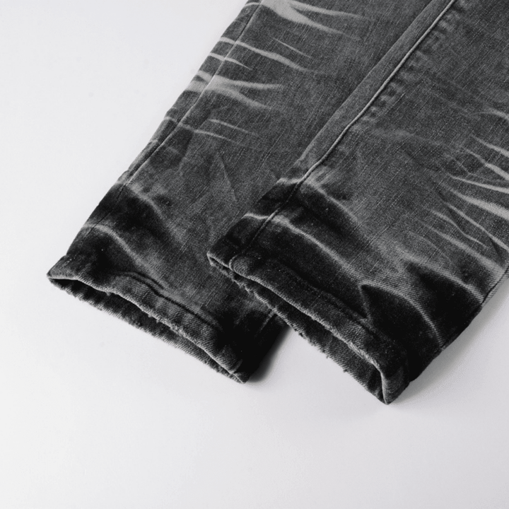 Purple Gradient Grey Ripped Jeans - Novell "Fashion"