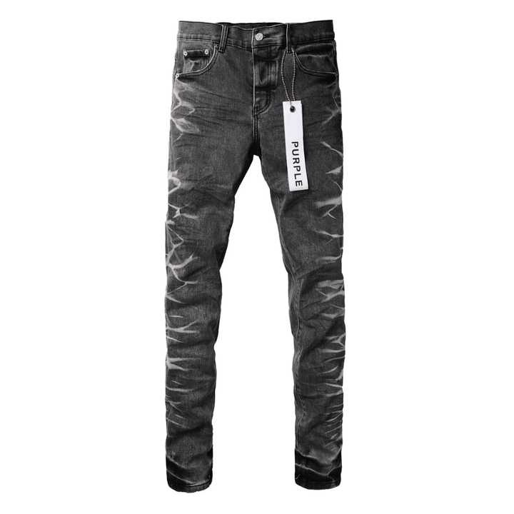 Purple Gradient Grey Ripped Jeans - Novell "Fashion"