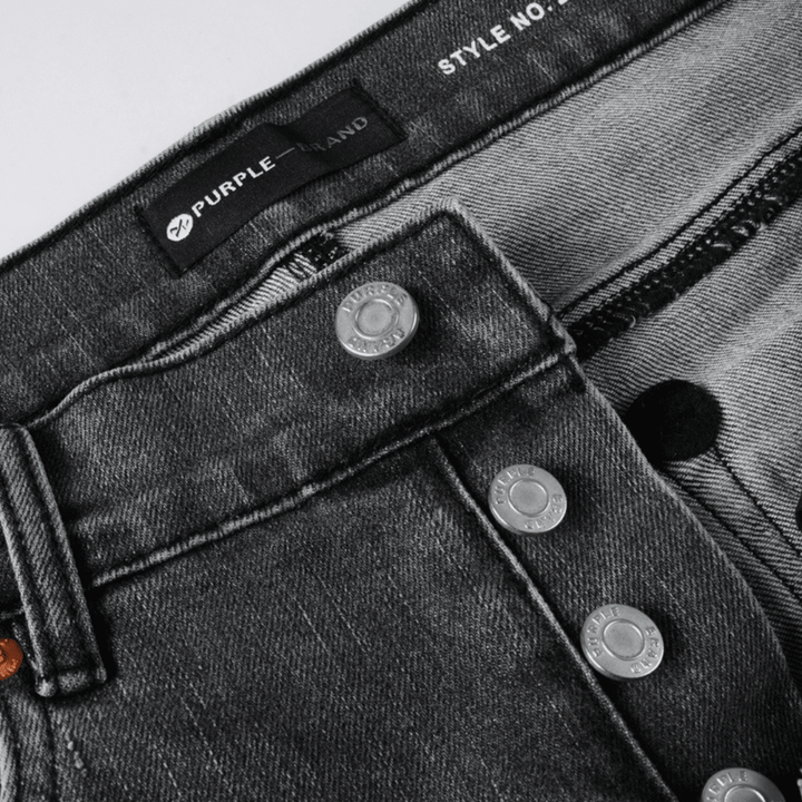 Purple Gradient Grey Ripped Jeans - Novell "Fashion"
