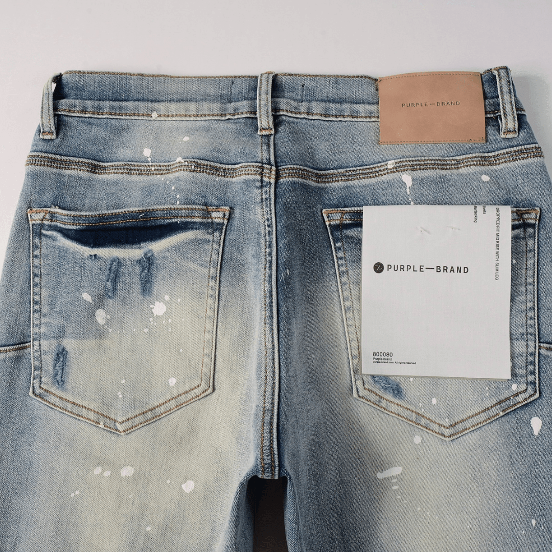 Purple Gradient Ripped Jeans - Novell "Fashion"