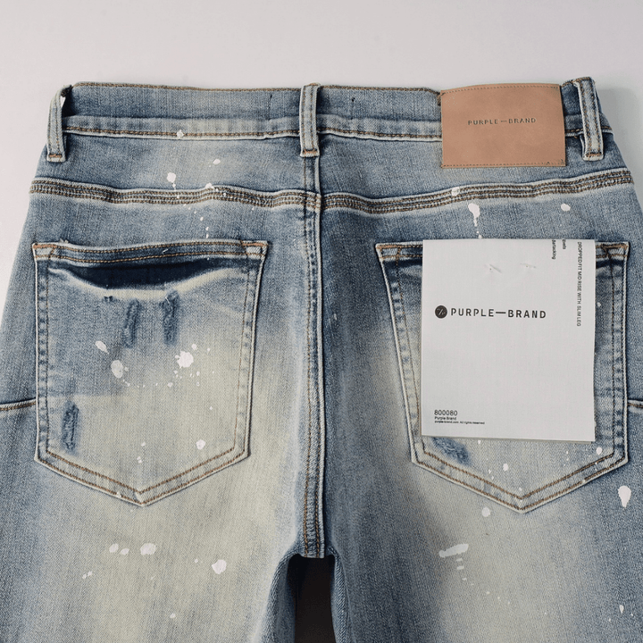 Purple Gradient Ripped Jeans - Novell "Fashion"