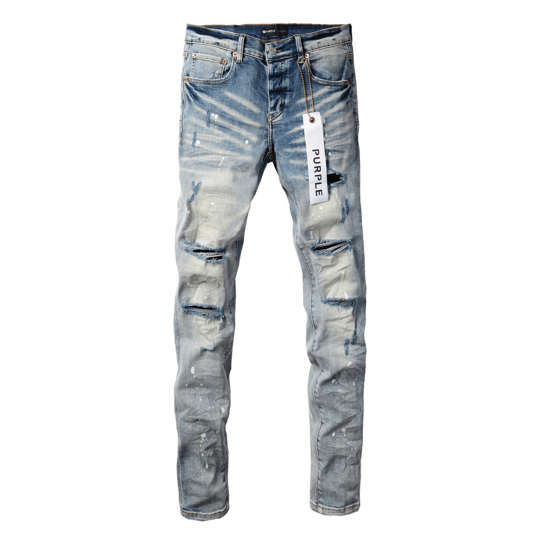 Purple Gradient Ripped Jeans - Novell "Fashion"