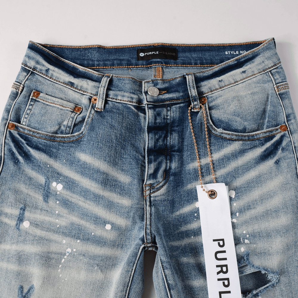 Purple Gradient Ripped Jeans - Novell "Fashion"