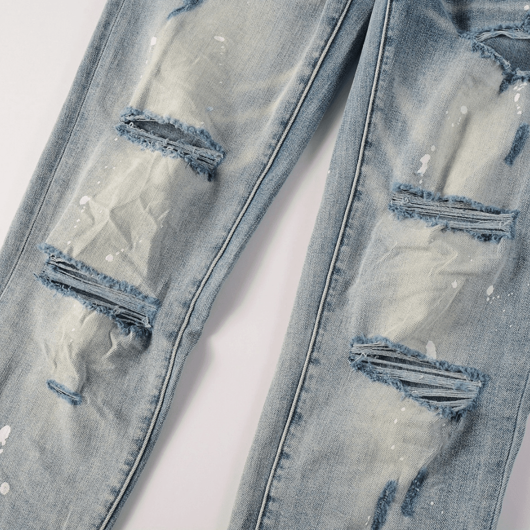 Purple Gradient Ripped Jeans - Novell "Fashion"