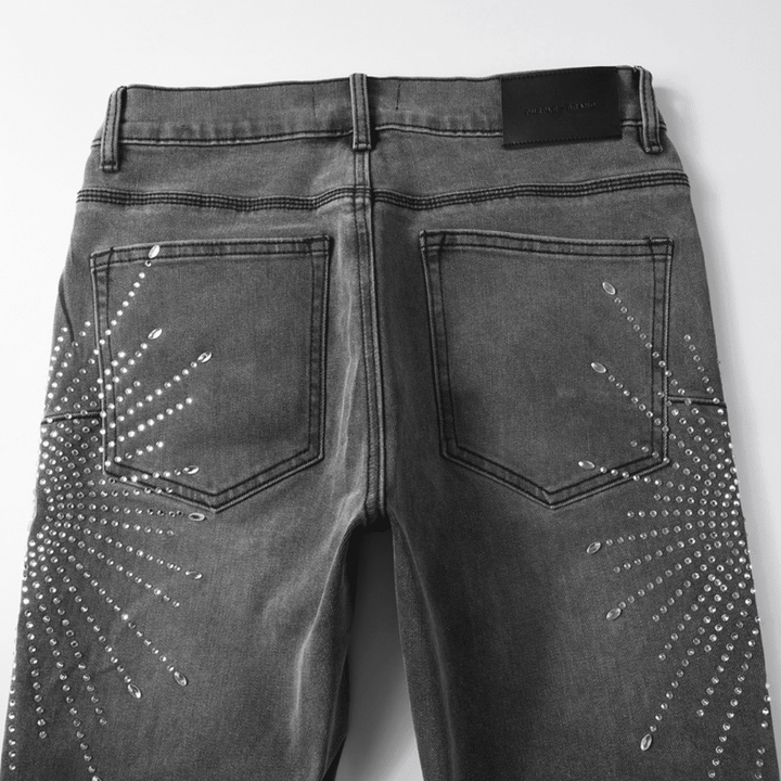Purple Grey Diamonds Jeans - Novell "Fashion"