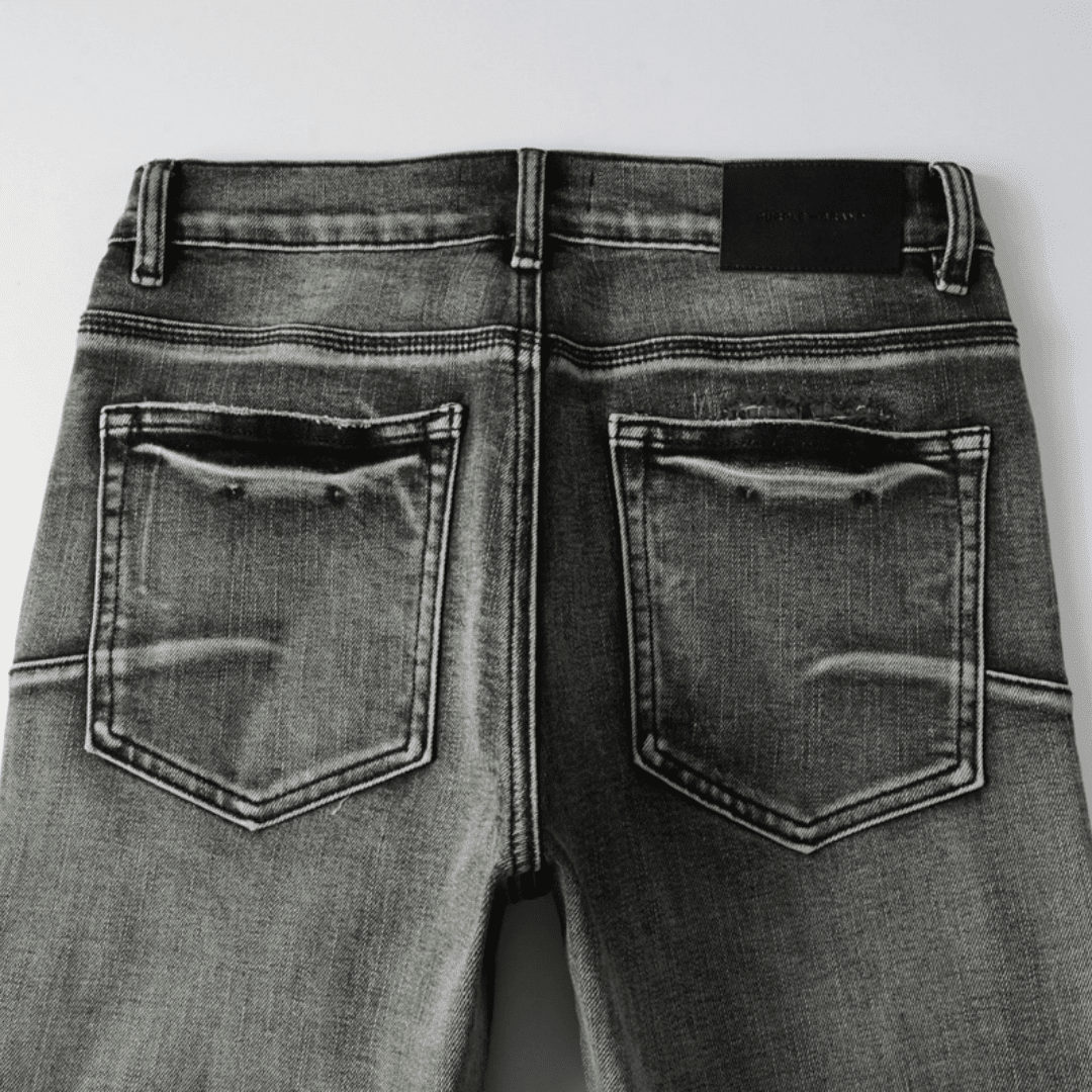 Purple Grey Ripped Jeans - Novell "Fashion"