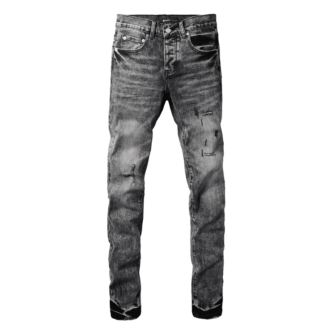 Purple Grey Ripped Jeans - Novell "Fashion"