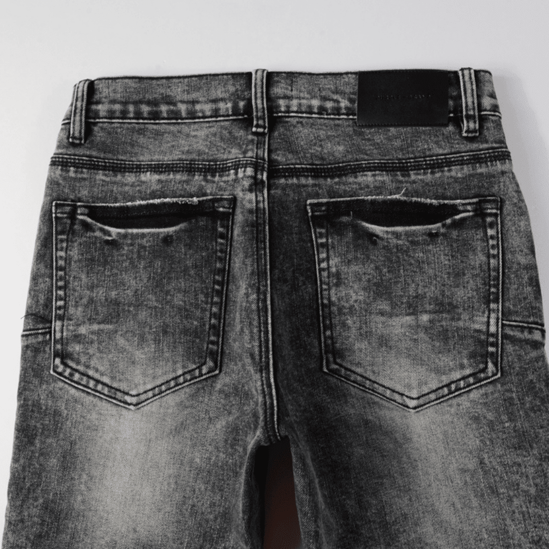 Purple Grey Ripped Jeans - Novell "Fashion"