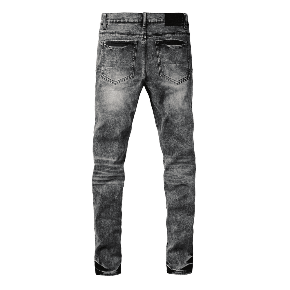 Purple Grey Ripped Jeans - Novell "Fashion"