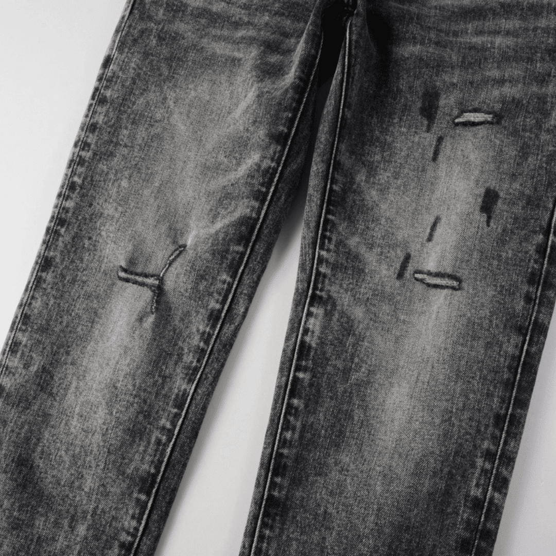Purple Grey Ripped Jeans - Novell "Fashion"