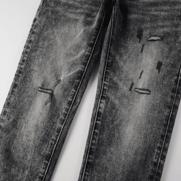 Purple Grey Ripped Jeans - Novell "Fashion"