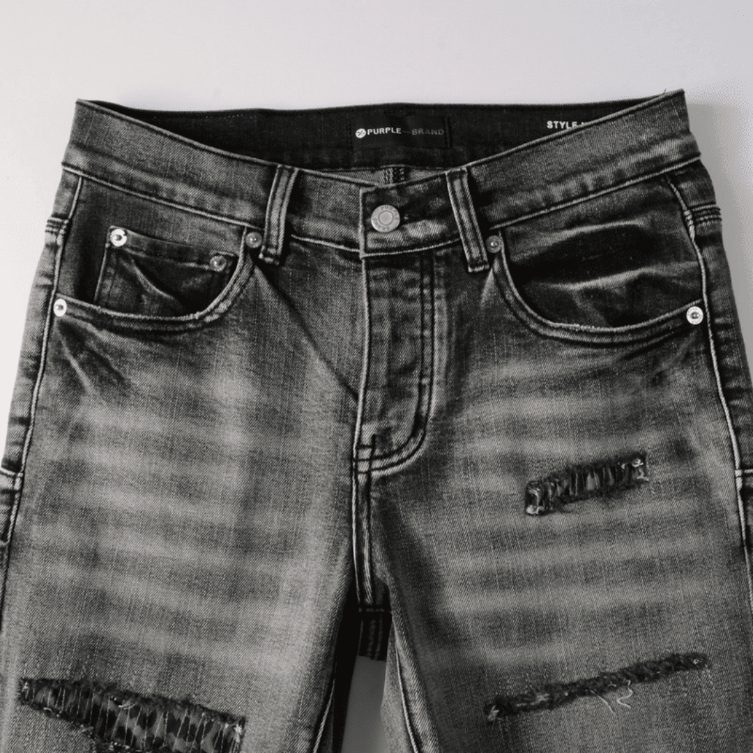 Purple Grey Ripped Jeans - Novell "Fashion"