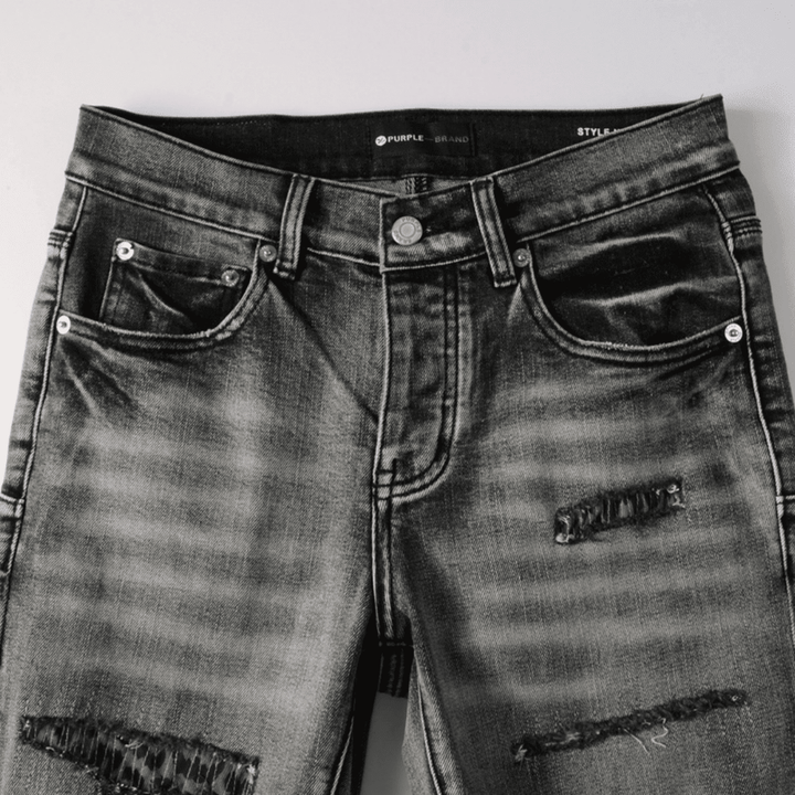 Purple Grey Ripped Jeans - Novell "Fashion"