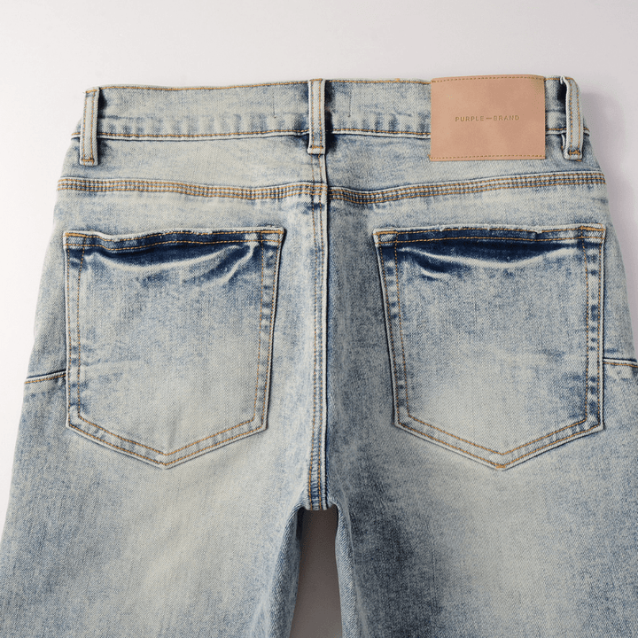 Purple Light Blue Patch Jeans - Novell "Fashion"