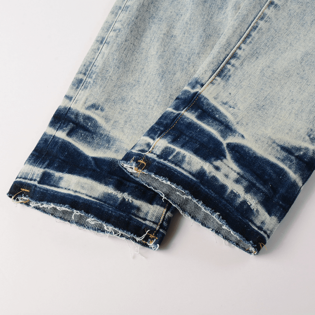 Purple Light Blue Patch Jeans - Novell "Fashion"